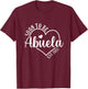 Soon to be Abuela Est 2025 Grandparents Baby Announcement T-Shirt - T-Shirt | Maroon