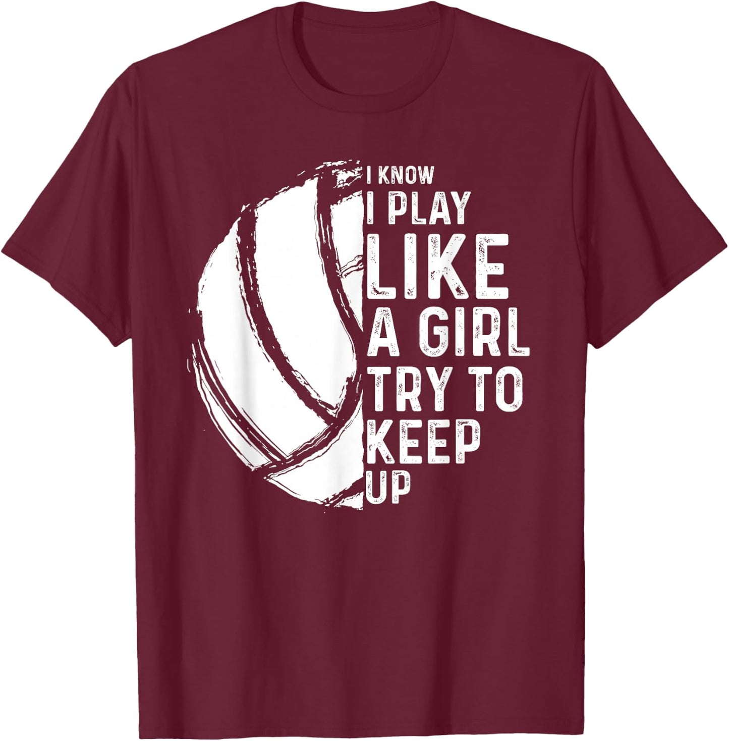 Funny Volleyball Design Girls Women Youth Teen Sports Lovers T-Shirt - T-Shirt | Maroon