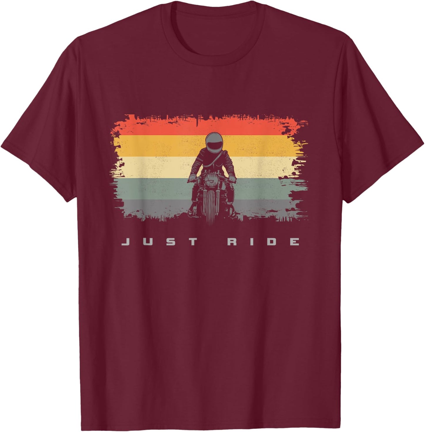 Motorcycle Apparel - Biker Motorcycle T-Shirt - T-Shirt | Maroon