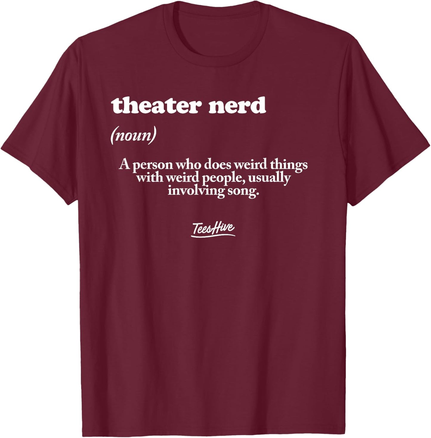 Theater Nerd - Men Theatre T-Shirt - T-Shirt | Maroon