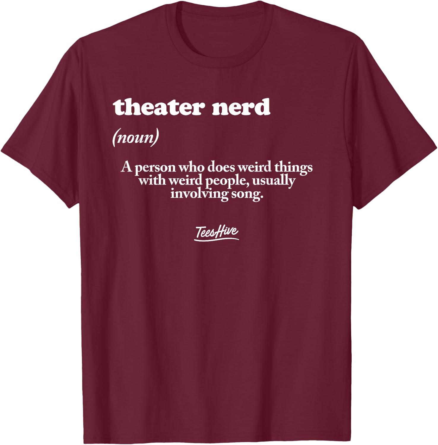 Theater Nerd - Men Theatre T-Shirt - T-Shirt | Maroon