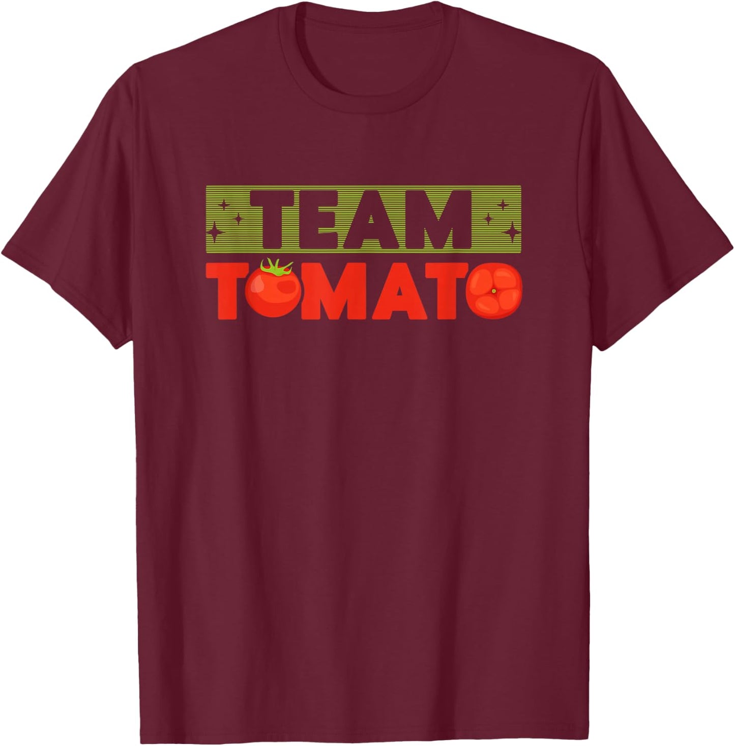 Tomato Team Red Tomatoes Planter Farmers T-Shirt - T-Shirt | Maroon