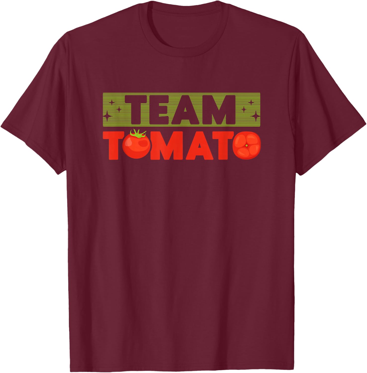 Tomato Team Red Tomatoes Planter Farmers T-Shirt - T-Shirt | Maroon