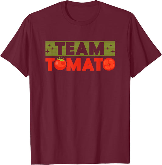 Tomato Team Red Tomatoes Planter Farmers T-Shirt - T-Shirt | Maroon