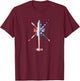 AH-64 Apache American Flag Military Gunship T-Shirt - T-Shirt | Maroon