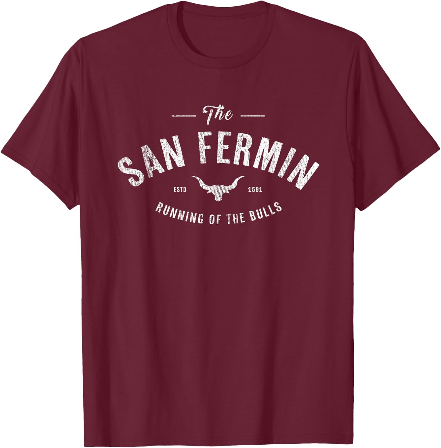 "The Running of the Bulls" - Pamplona Gift - San Fermin T-Shirt - T-Shirt | Maroon