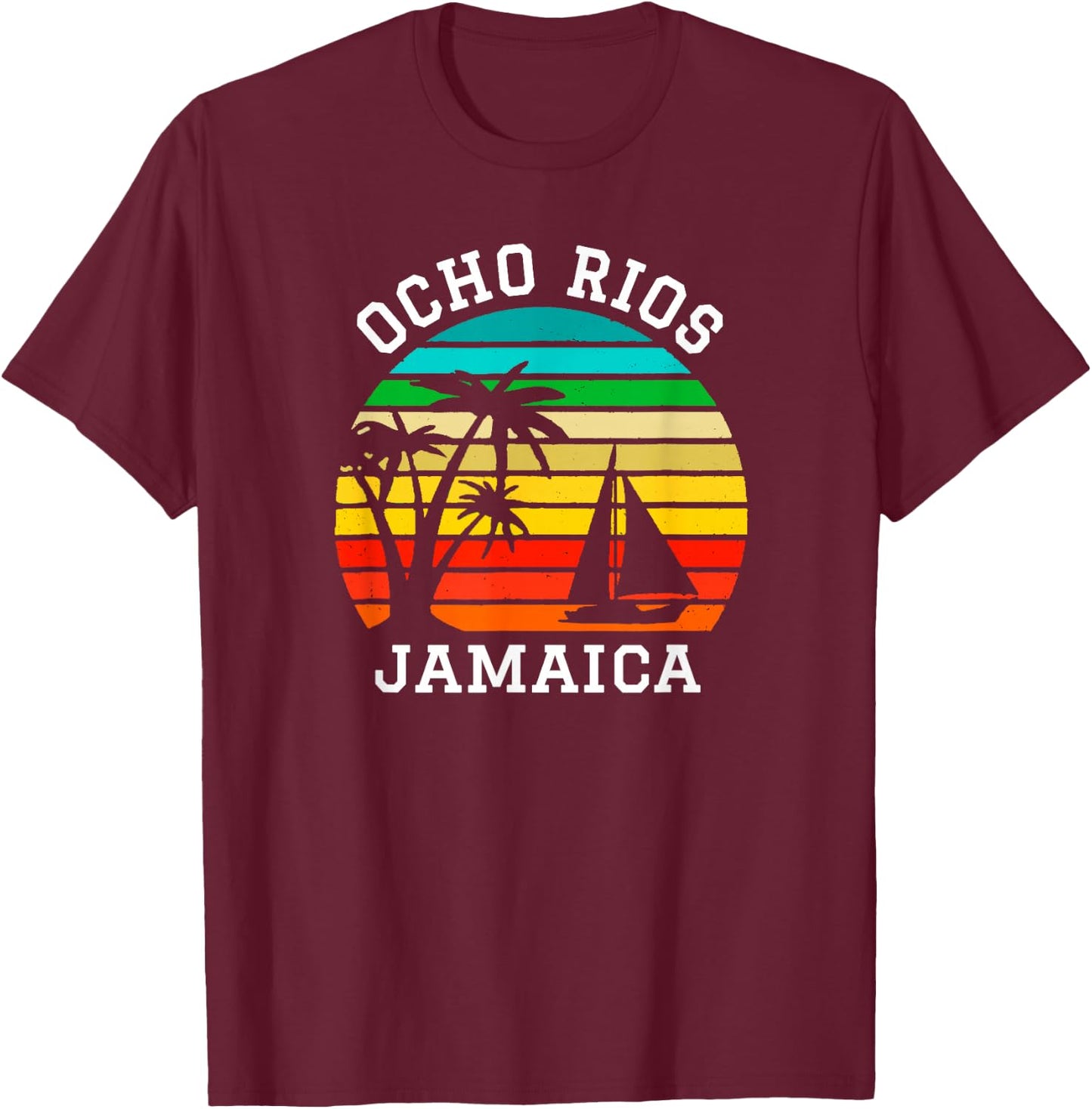 Ocho Rios Jamaica Shirt Matching Family Vacation T-Shirt - T-Shirt | Maroon