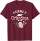 Ferret Grandma Gifts Mom Ferret Pet Lover Christmas T-Shirt - T-Shirt | Maroon