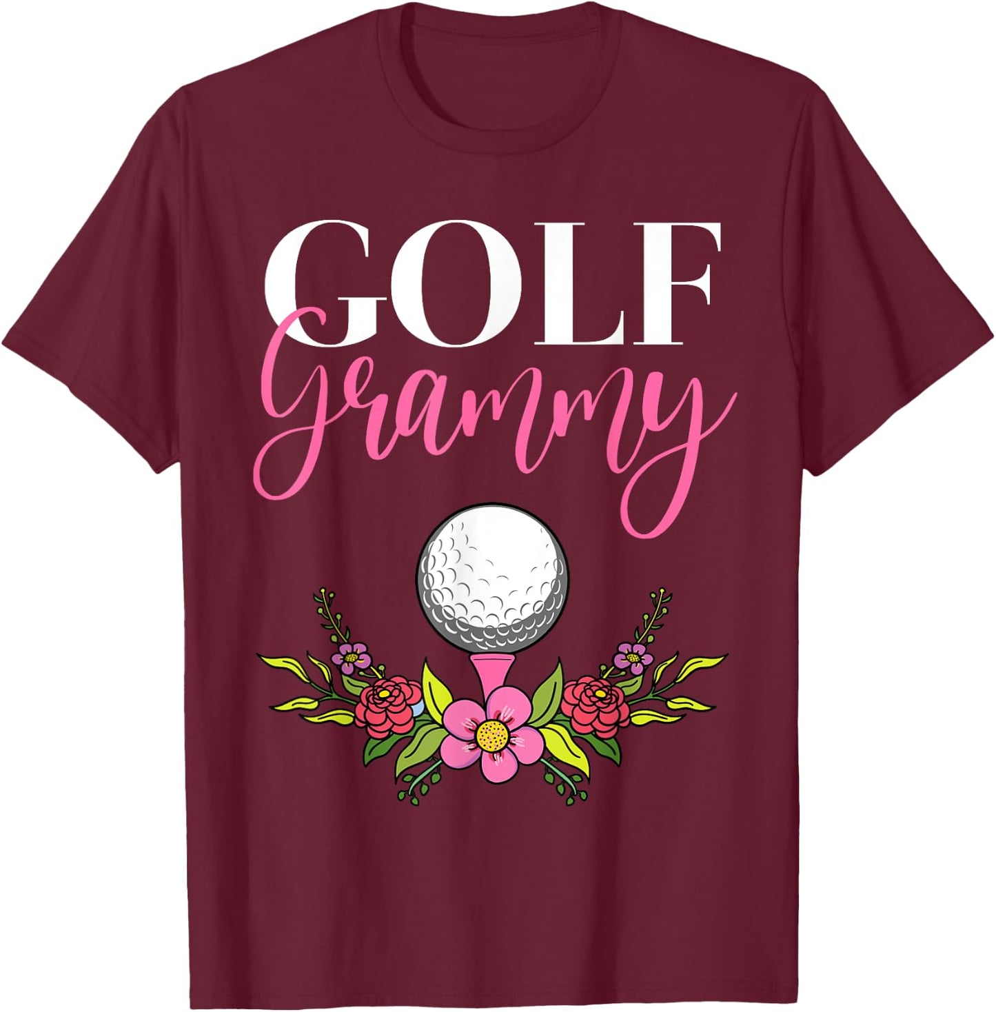 Golf Grammy Golfer Grandma T-Shirt - T-Shirt | Maroon