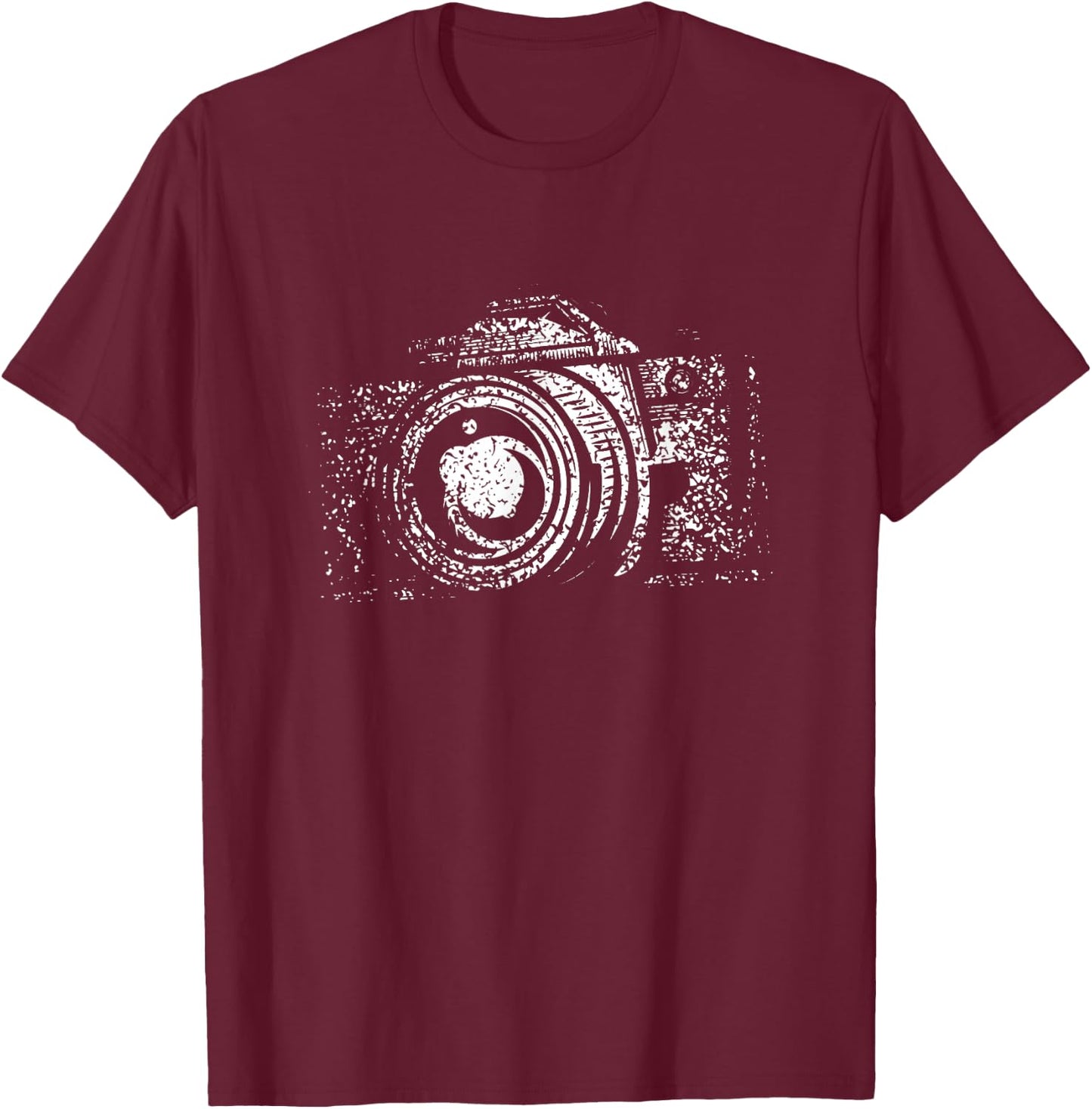 Camera Photography Photographer Photojournalist Lens Focus T-Shirt - T-Shirt | Maroon