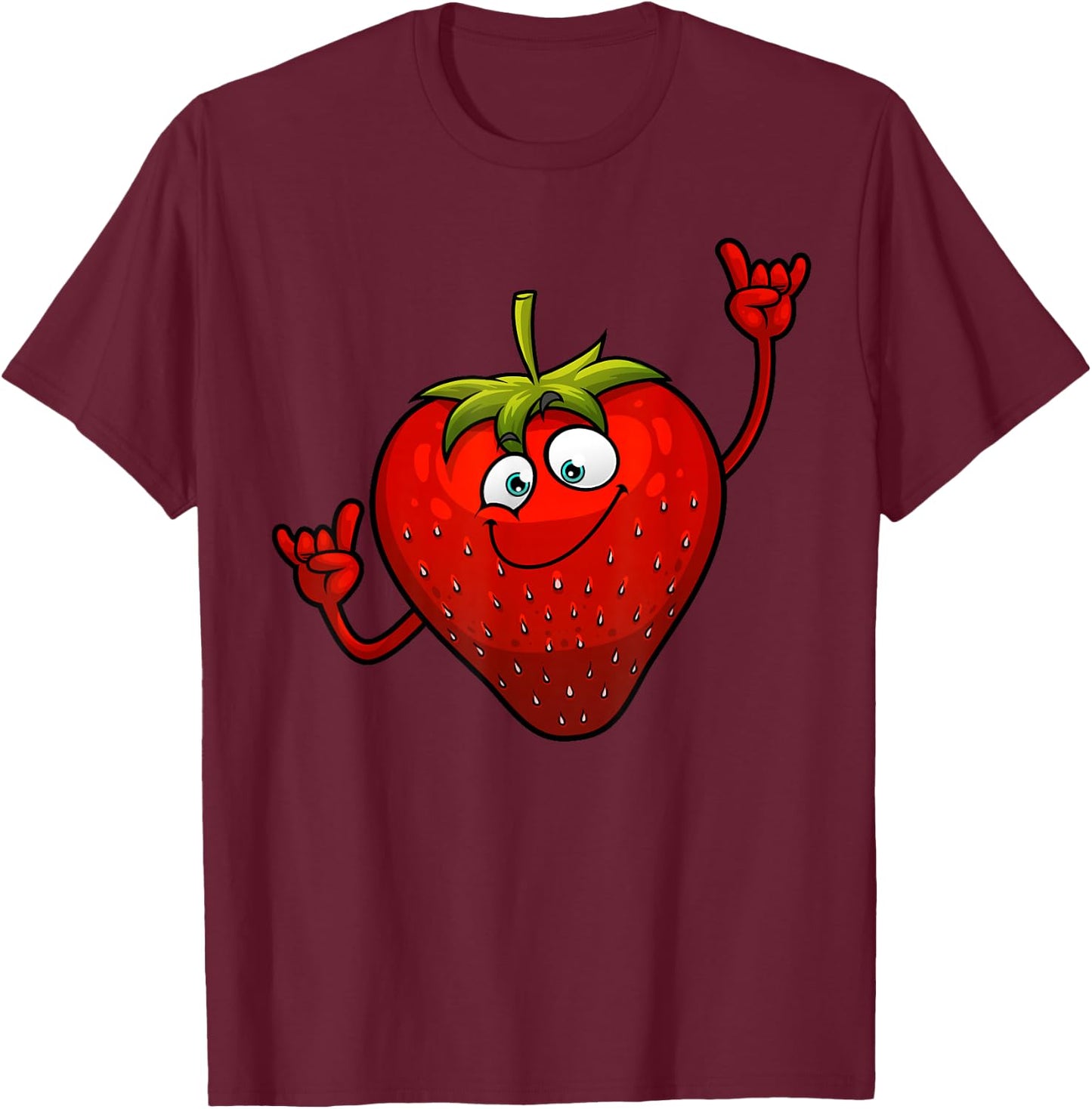 Funny Strawberry Designs Women Strawberries Lover T-Shirt - T-Shirt | Maroon