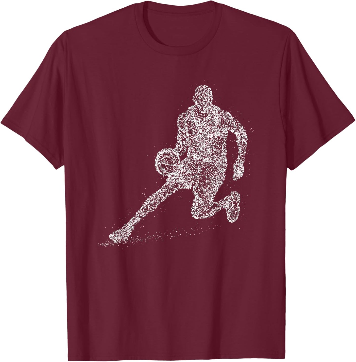 Basketball Player Basketballer Graphic T-Shirt - T-Shirt | Maroon