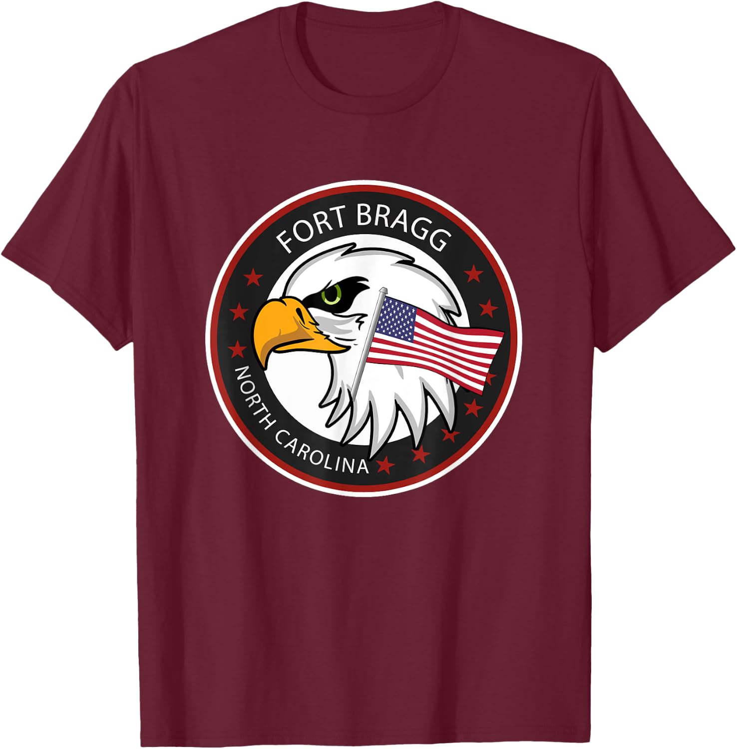 Fort Bragg NC North Carolina T-Shirt - T-Shirt | Maroon