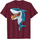 Shark Eating Pizza Shark Lovers Pizza Lovers T-Shirt - T-Shirt | Maroon