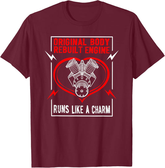 Funny Open Heart Surgery Gift Recovery Patient Kids T-Shirt - T-Shirt | Maroon