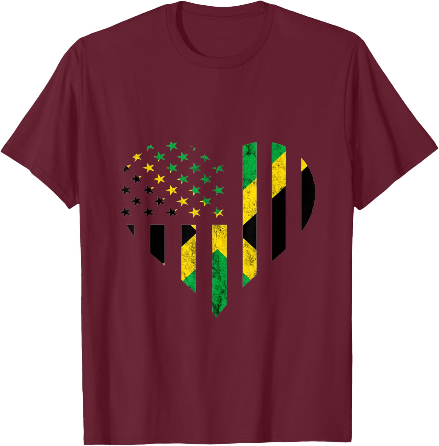 Jamaica Jamaican Roots Carribean Pride American Grows T-Shirt - T-Shirt | Maroon