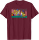 The Simpsons Treehouse Of Horror Halloween Ghost Family V-2 T-Shirt - T-Shirt | Maroon