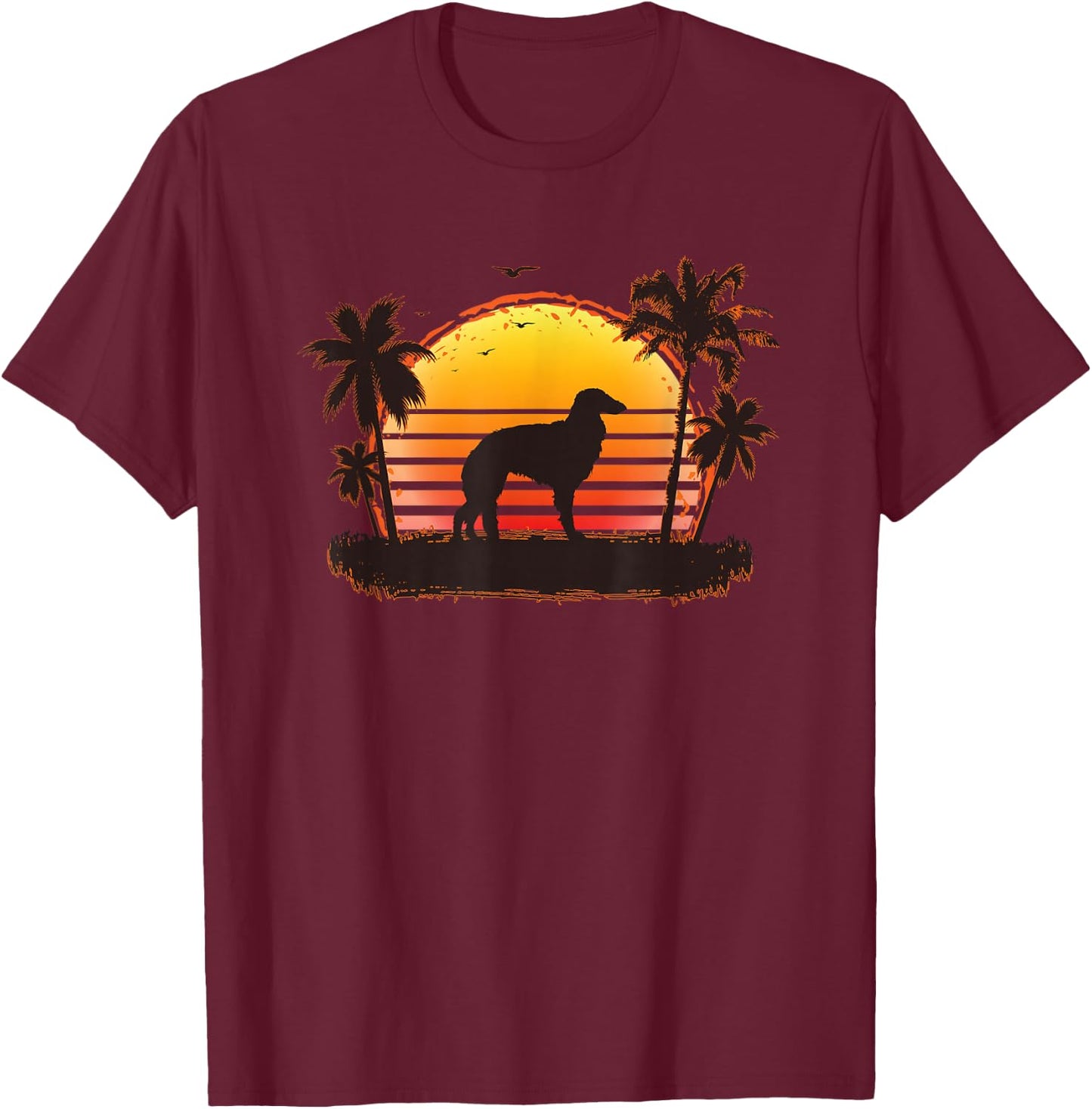 Silken Windhound Dog Breed T-Shirt - T-Shirt | Maroon