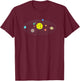 Threadrock -Adults Pickleball , Black, Small, Classic Fit, Short Sleeve T-Shirt - T-Shirt | Maroon