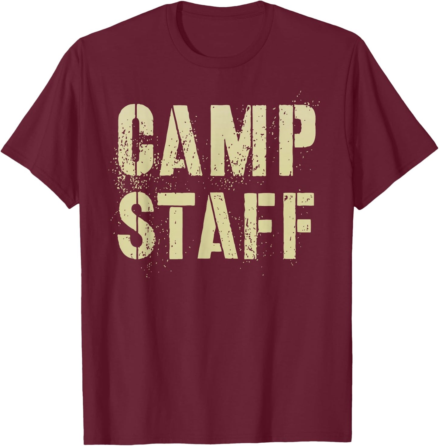 CAMP STAFF Summer Campground Host Crew Counselor Team T-Shirt - T-Shirt | Maroon
