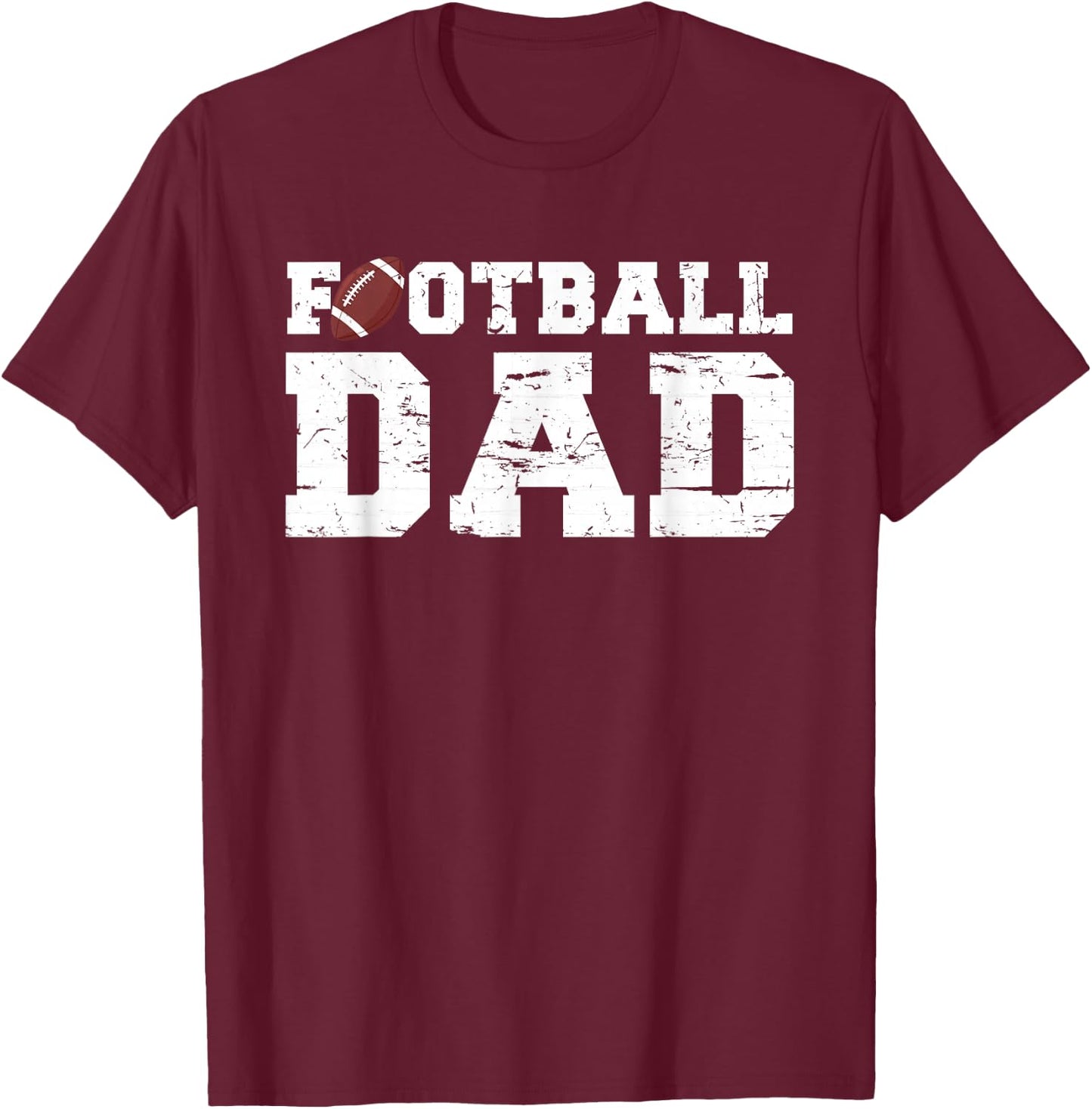 Football Papa Graphic Proud Football Dad T-Shirt - T-Shirt | Maroon