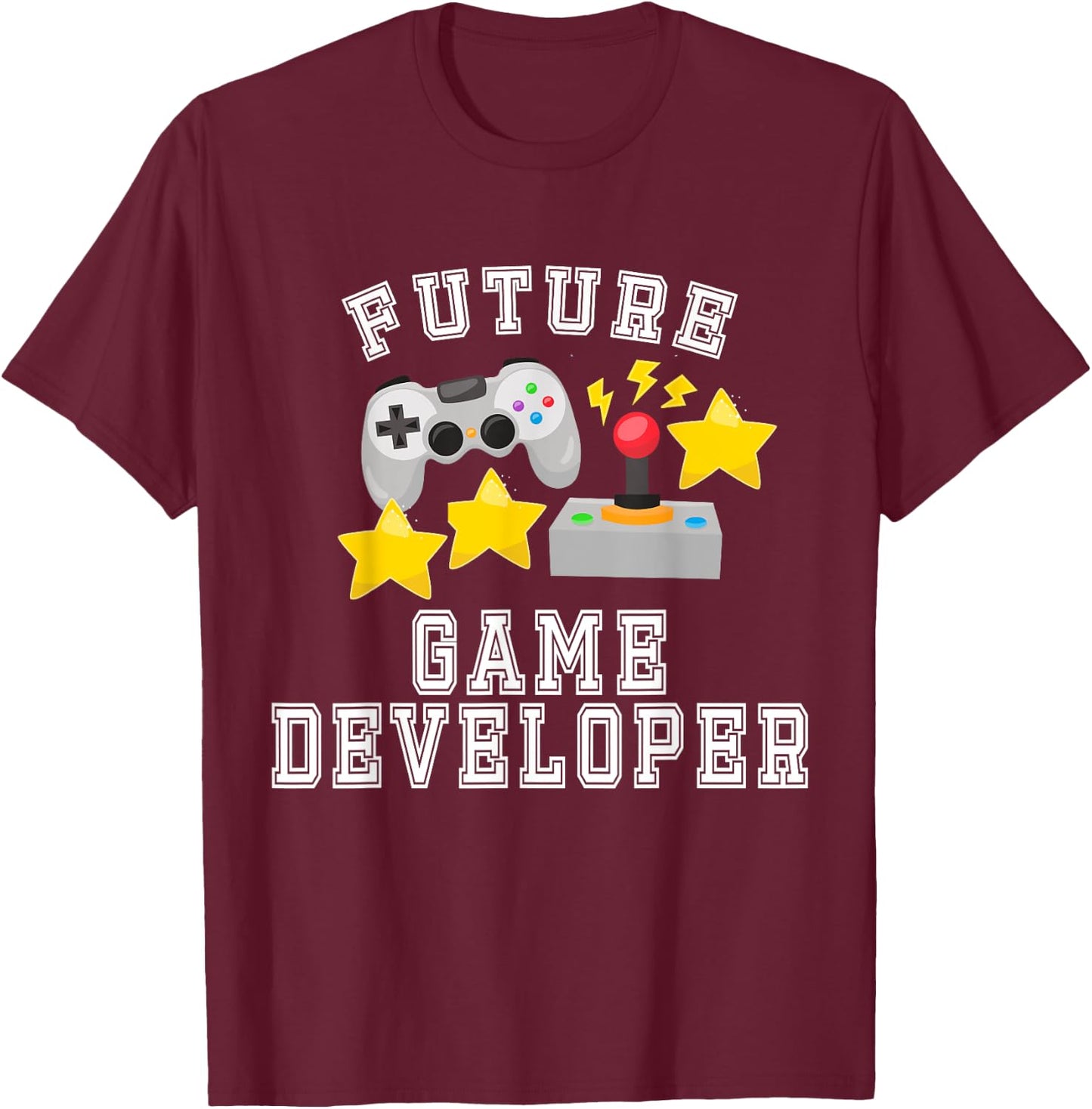 Future Game Developer Costume for Adults and Kids T-Shirt - T-Shirt | Maroon
