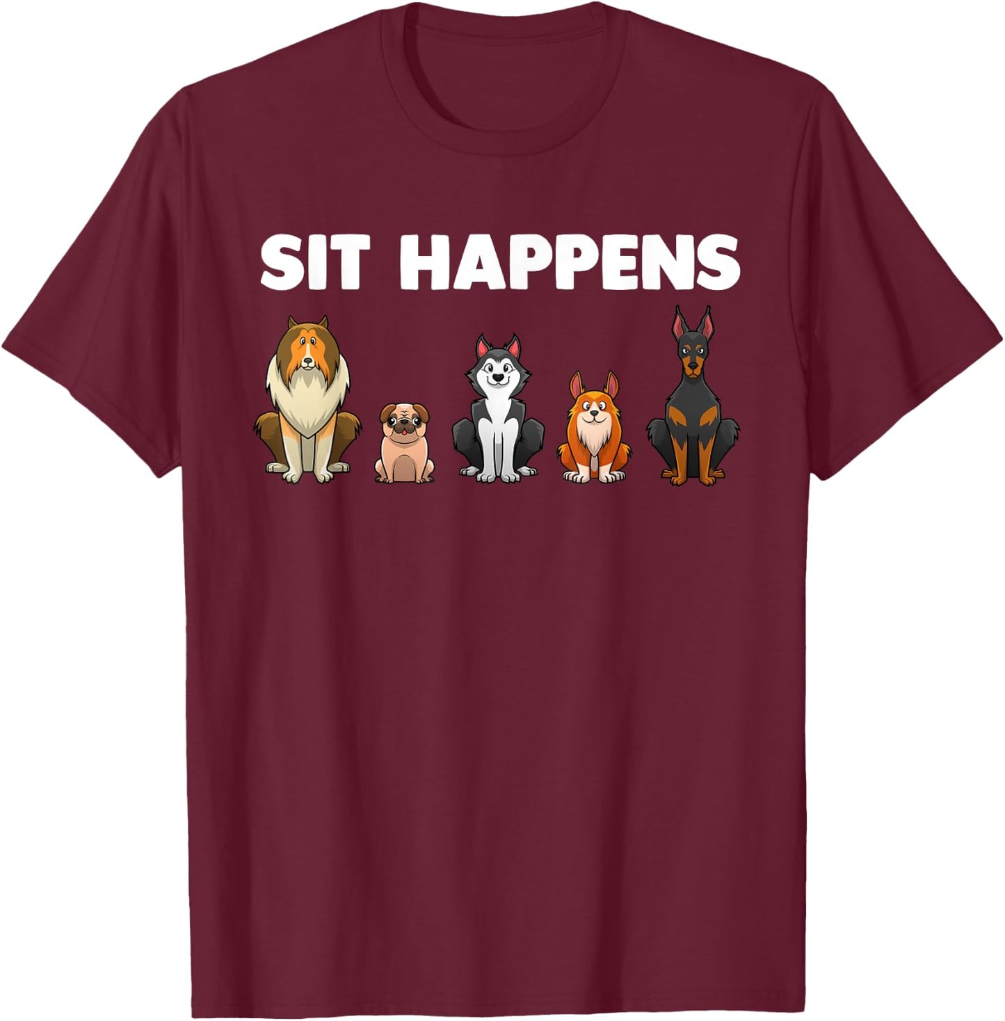 Funny Dog Training Art Women Dog Lover Puppy Pet T-Shirt - T-Shirt | Maroon