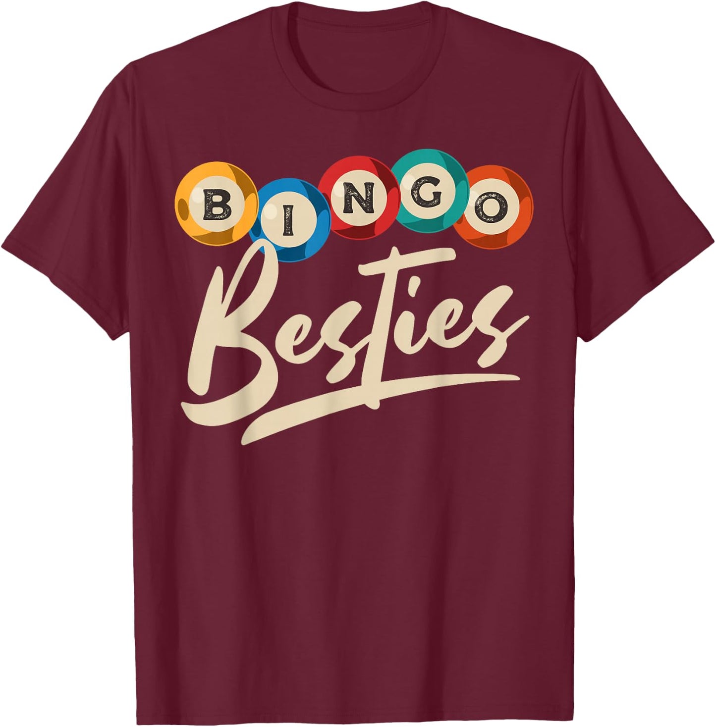 Bingo Buddy Gambling Besties Bingo Marker Blower Dauber T-Shirt - T-Shirt | Maroon