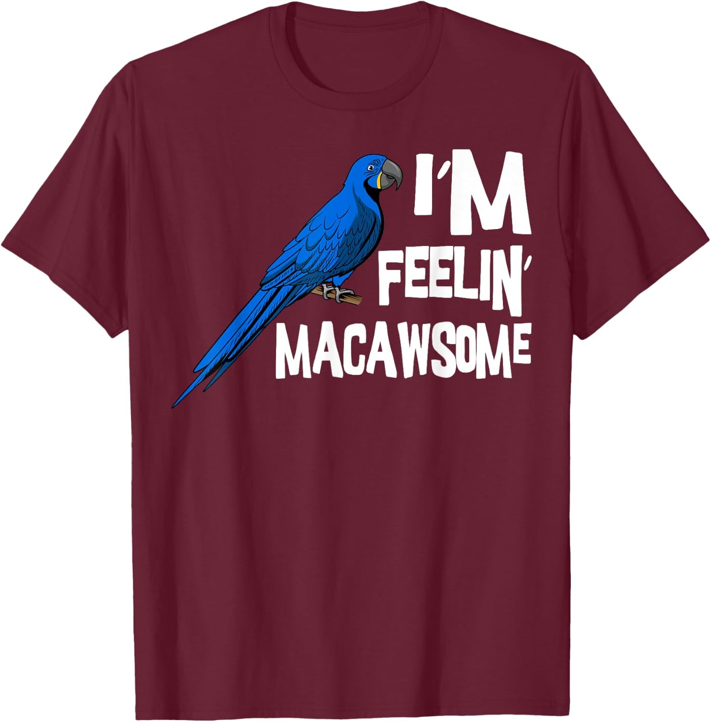 Macaw Parrot Blue Parakeet Tiel Quarrion Cage Bird Cockatoo T-Shirt - T-Shirt | Maroon