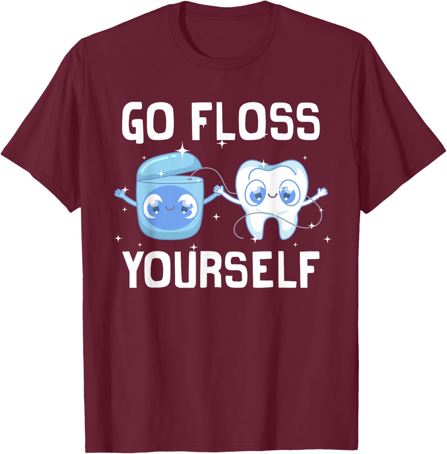 Cute Dental Assistant Design Women Dental Hygiene T-Shirt - T-Shirt | Maroon