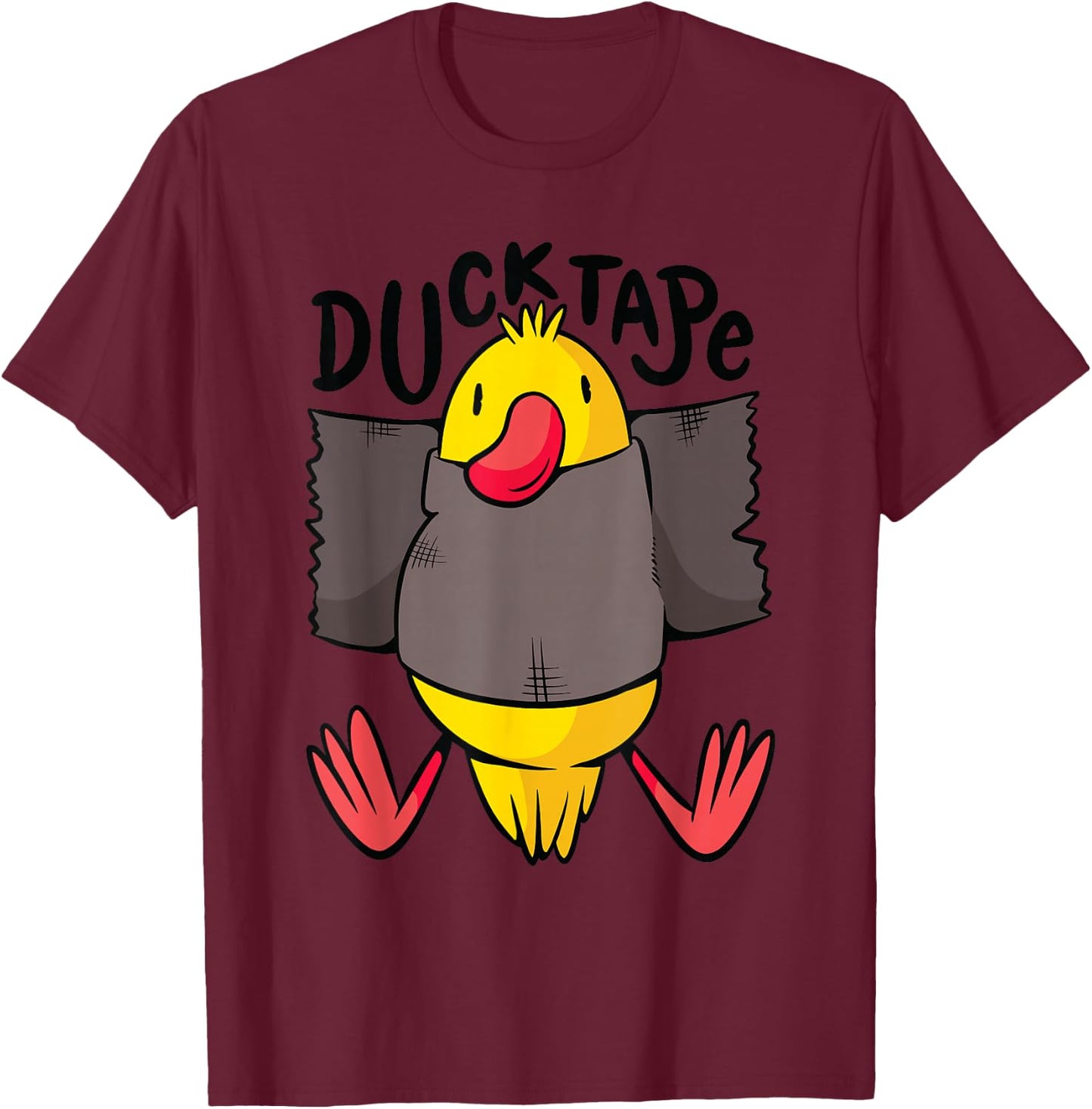Duck Ribbon Funny T-Shirt - T-Shirt | Maroon