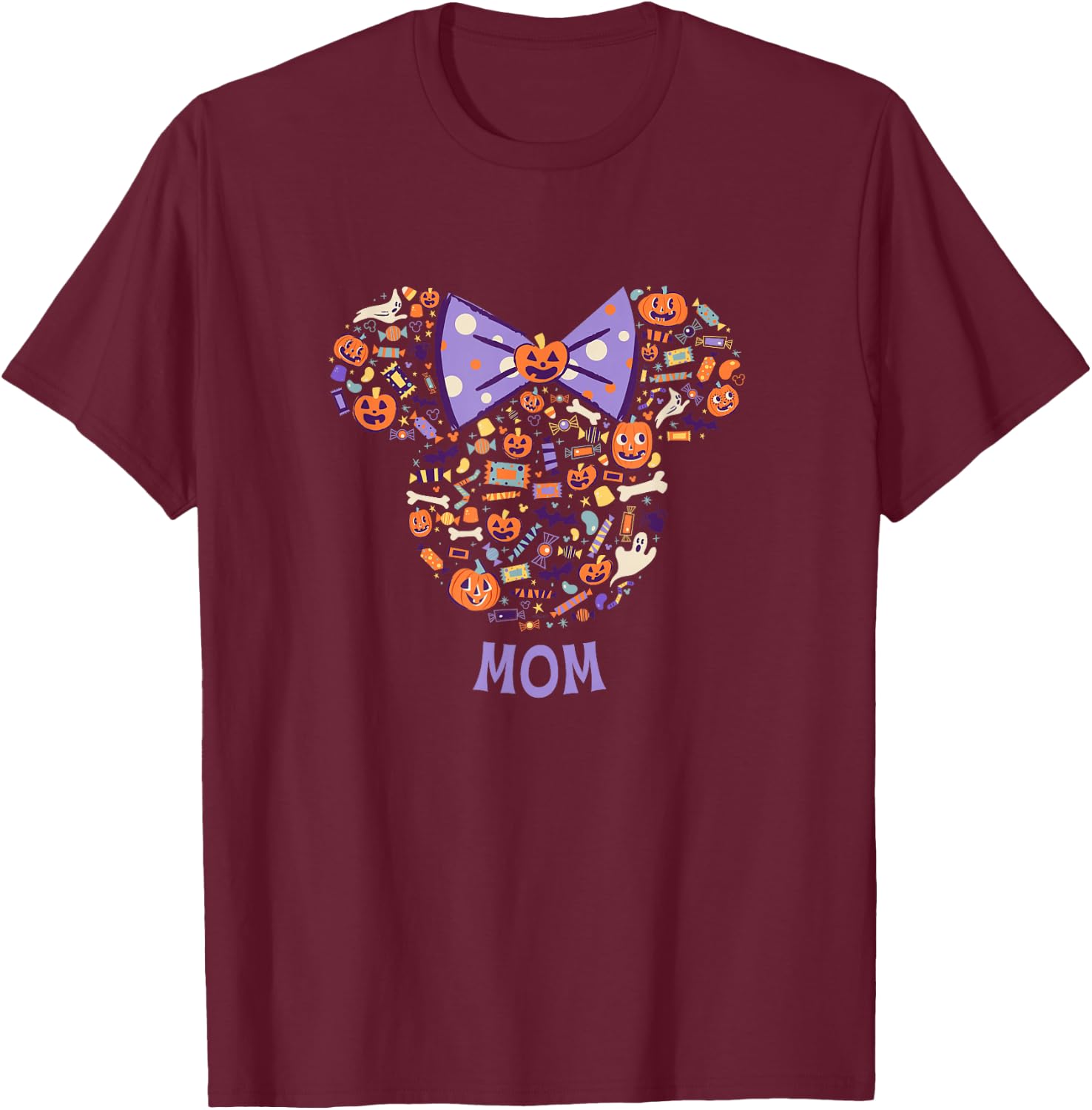 Disney Minnie Mouse Icon Halloween Mom Small T-Shirt - T-Shirt | Maroon