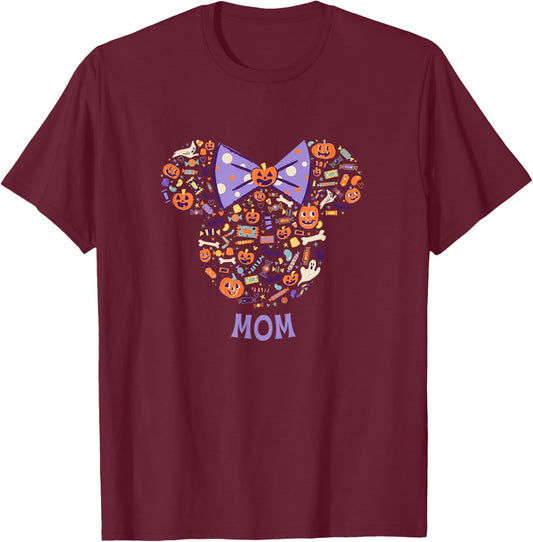 Disney Minnie Mouse Icon Halloween Mom Small T-Shirt - T-Shirt | Maroon