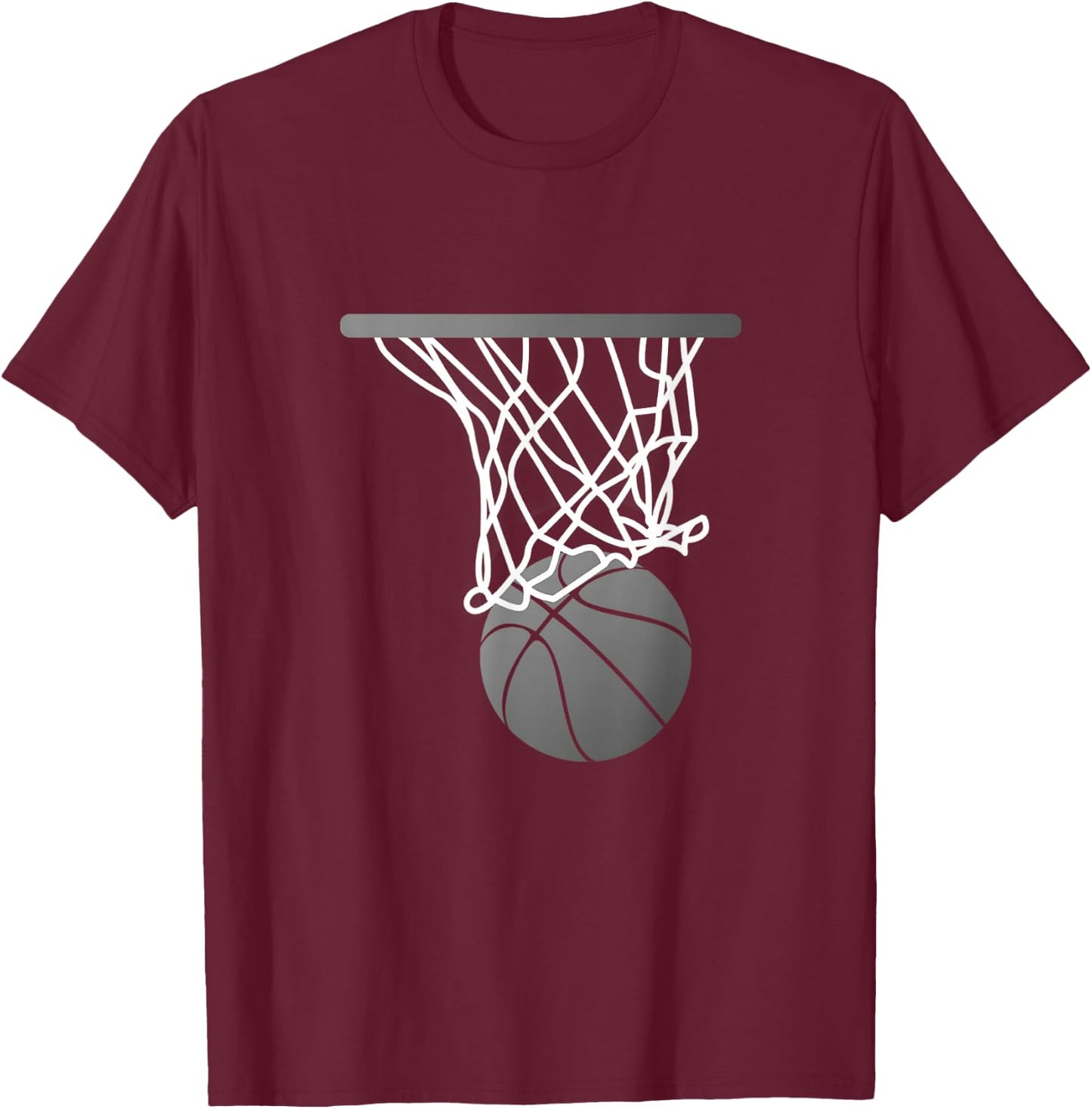 Basketball Apparel Basketball Black T-Shirt - T-Shirt | Maroon