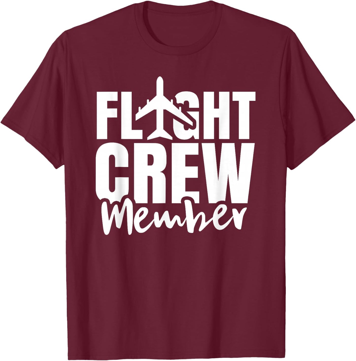 Flight Crew Member Steward Cabin Crew Airplane Attendant T-Shirt - T-Shirt | Maroon