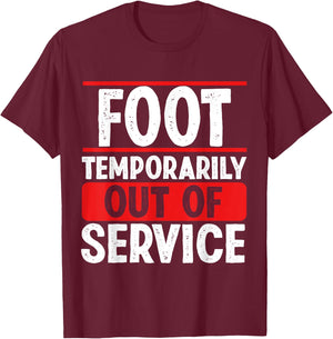 Get well soon Broken Foot Funny Broken Foot Recovery T-Shirt - T-Shirt | Maroon