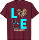 Nurse Life RN LPN CNA School Cheetah Heart Leopard Hopeful T-Shirt - T-Shirt | Maroon