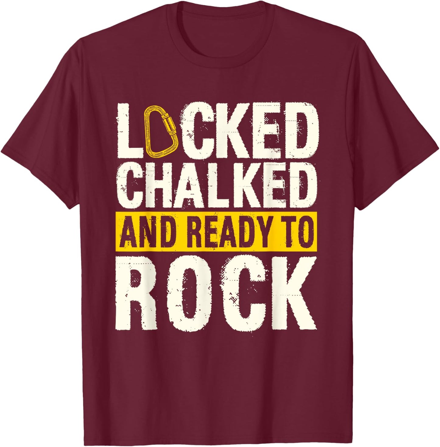 Bouldering Climber Boulderer Artificial Rock Climbing Indoor T-Shirt - T-Shirt | Maroon