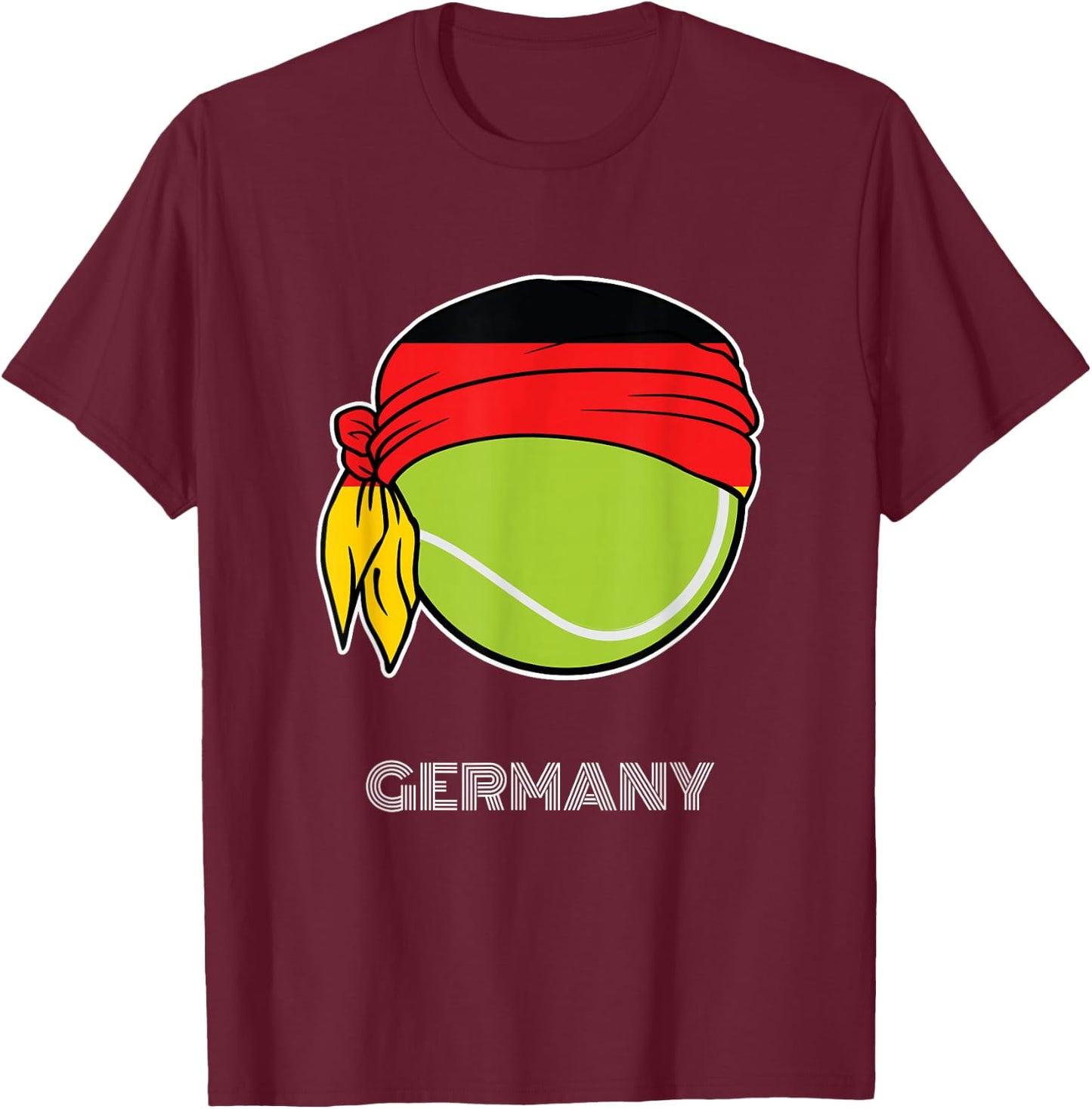 Germany Tennis Top for German Players, Fans or Coach T-Shirt - T-Shirt | Maroon