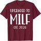 Upgraded To Milf Est. 2026 Soon To Be Mom T-Shirt - T-Shirt | Maroon