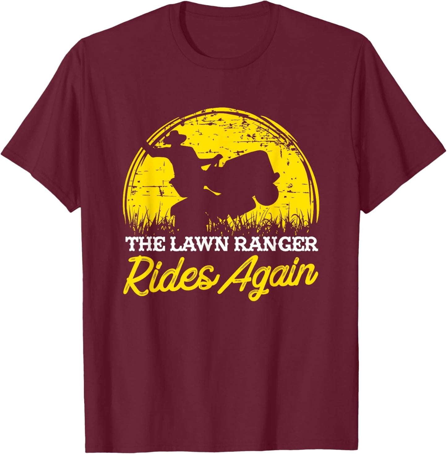 Funny Lawn Mower I Garden Rider Gift T-Shirt - T-Shirt | Maroon