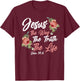 Christian Bible Verse Quote Rose Flower John 14:6 T-Shirt - T-Shirt | Maroon