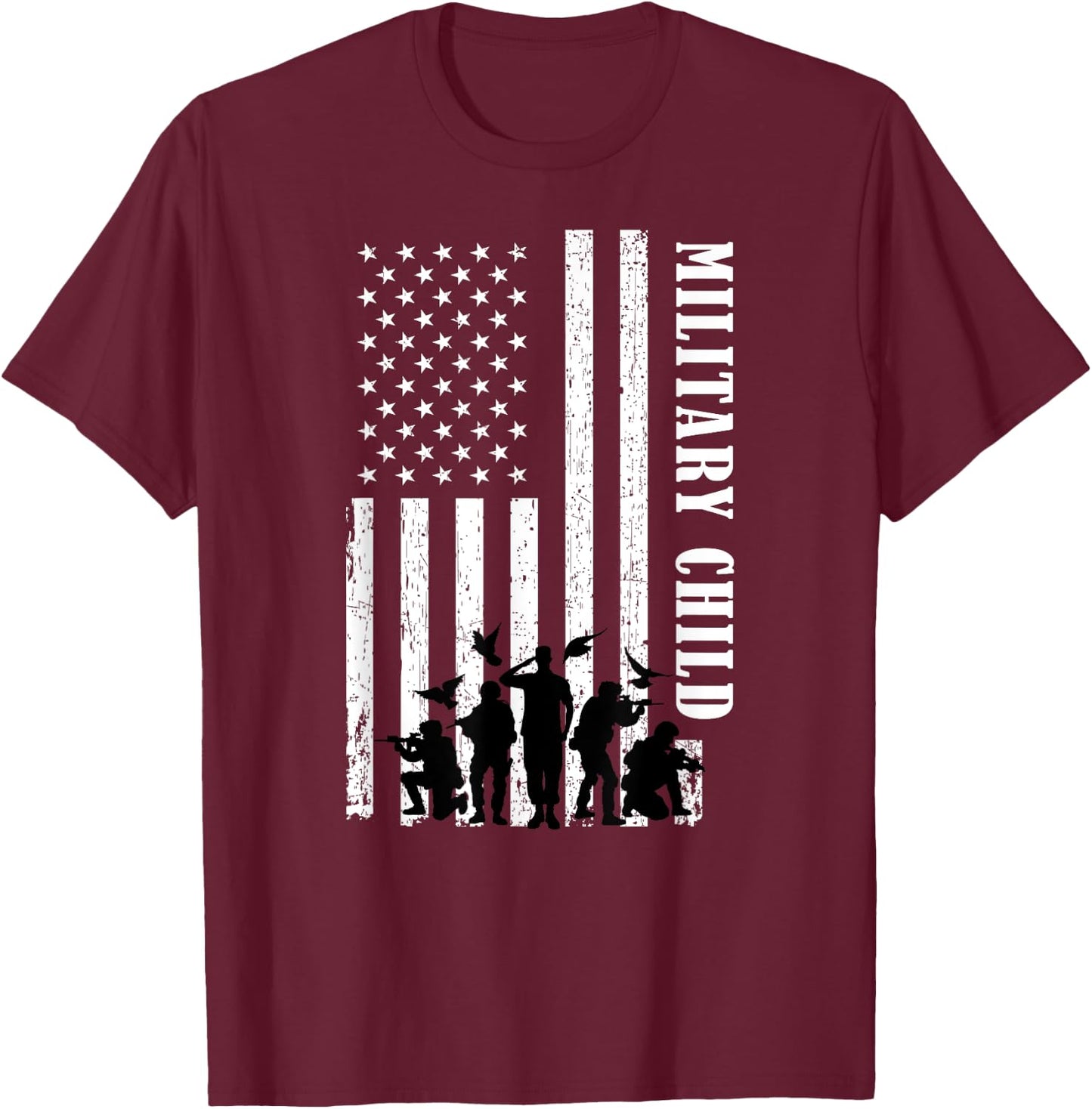 Purple Up Military Child Awareness | & Small T-Shirt - T-Shirt | Maroon