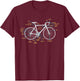 Bicycle Anatomy Road Bike Cycling T-Shirt - T-Shirt | Maroon