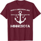 NORTH LINDSTROM LAKE MINNESOTA Funny Fishing Camping Gift T-Shirt - T-Shirt | Maroon
