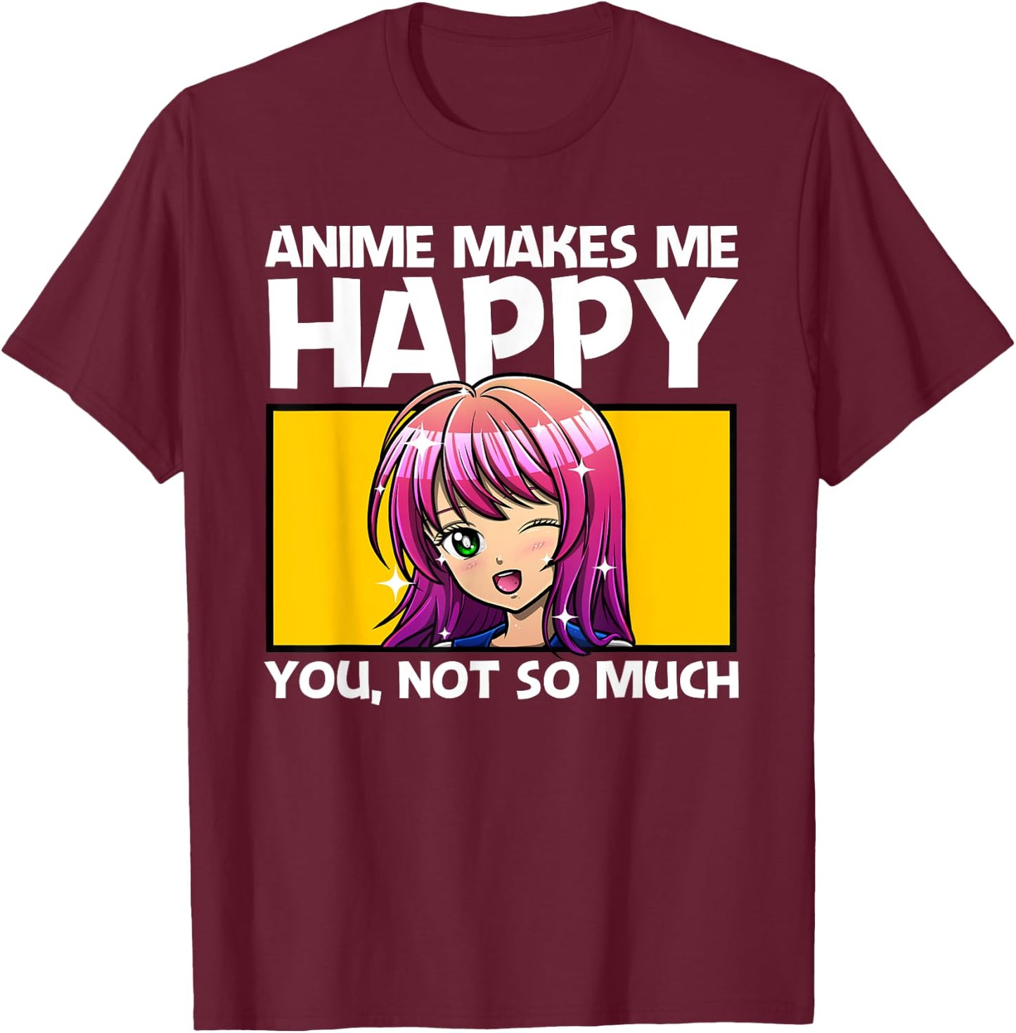 Anime Art Teen Girls Men Anime Merch Anime Lovers T-Shirt - T-Shirt | Maroon