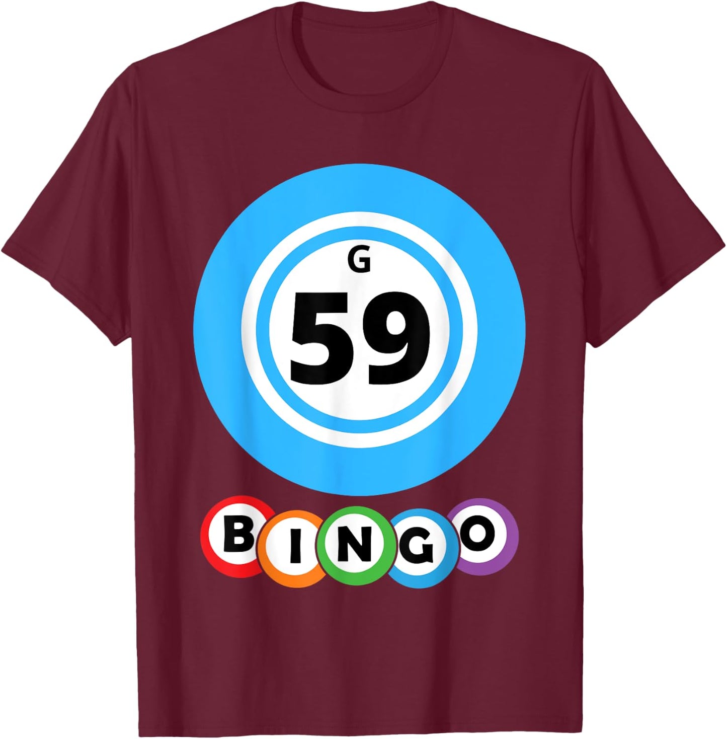 Lucky Bingo G59 Group Bingo Costume T-Shirt - T-Shirt | Maroon