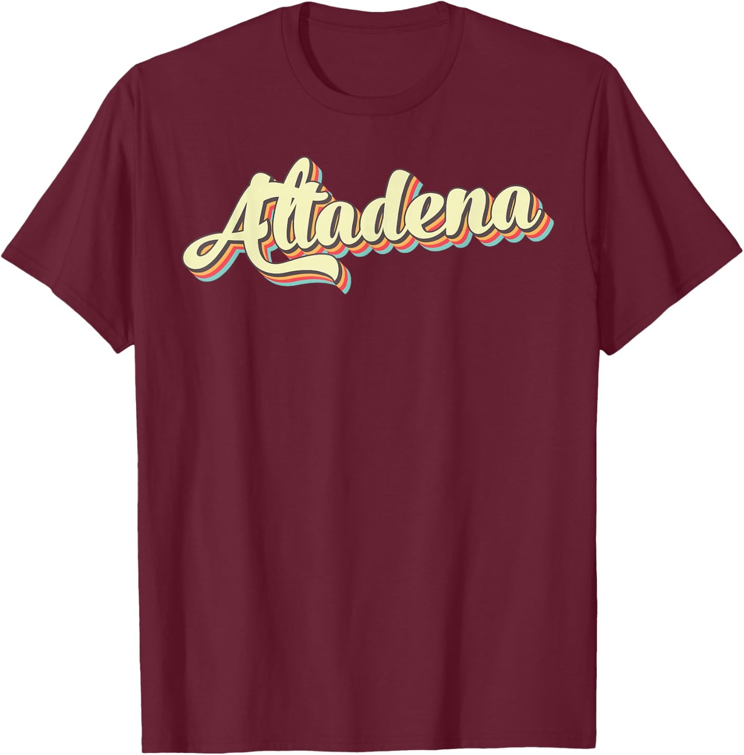 Altadena Retro Art Baseball Font Vintage T-Shirt - T-Shirt | Maroon