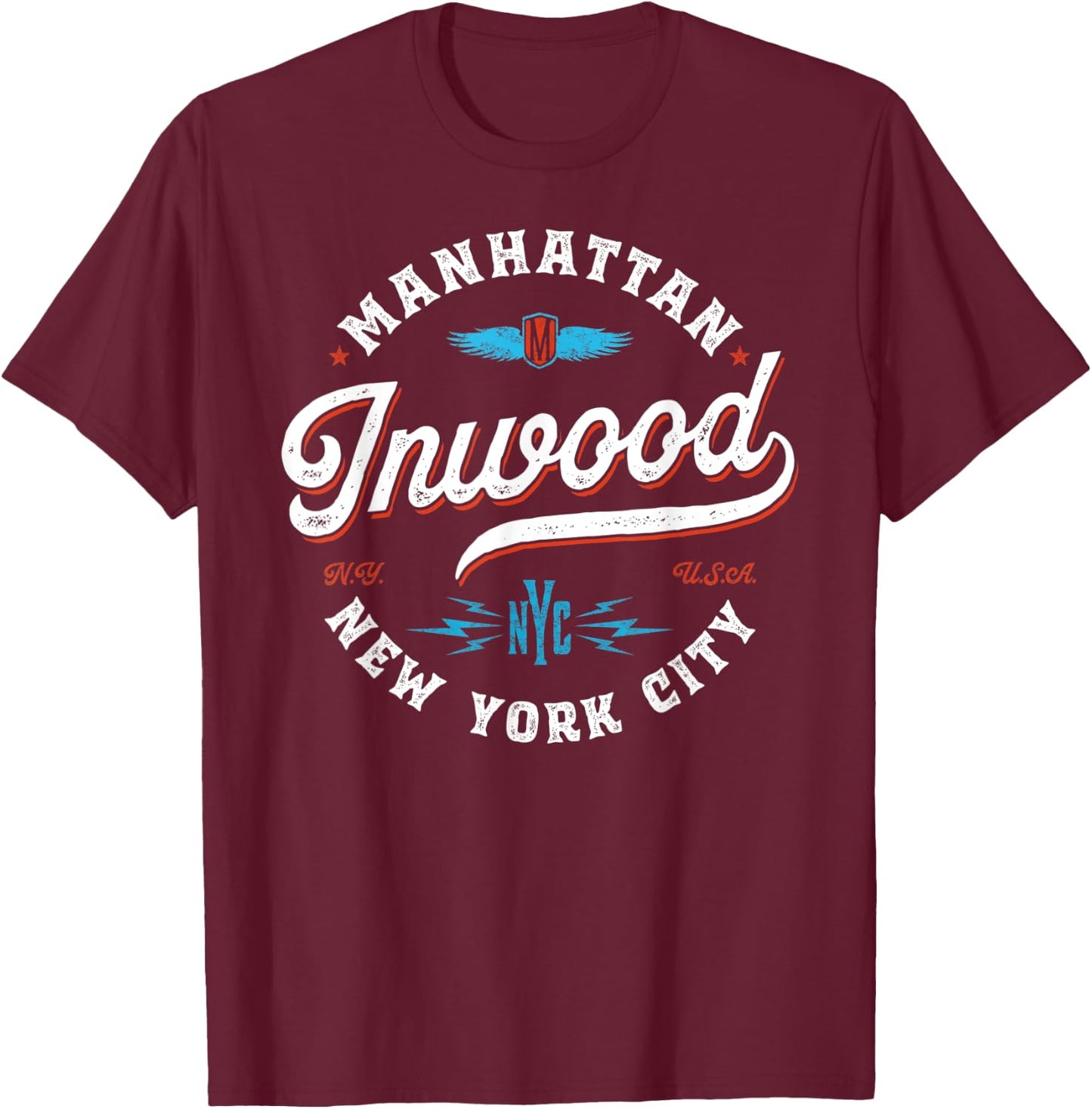 Inwood Manhattan - New York vintage graphic T-Shirt - T-Shirt | Maroon