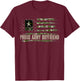 Vintage Proud Army Boyfriend Camo American Flag Veteran Gift T-Shirt - T-Shirt | Maroon